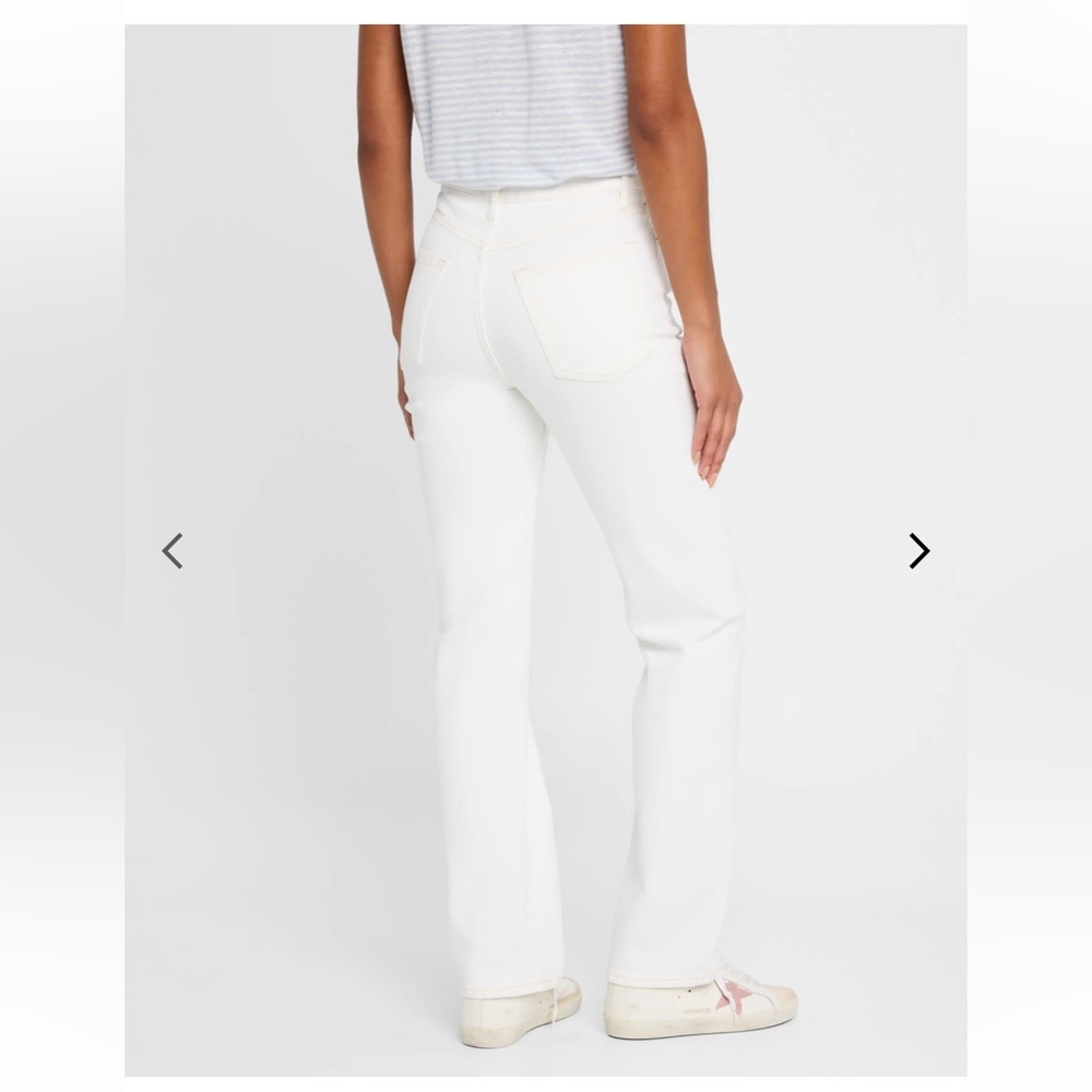 Frame Denim Straight Leg Jeans in White